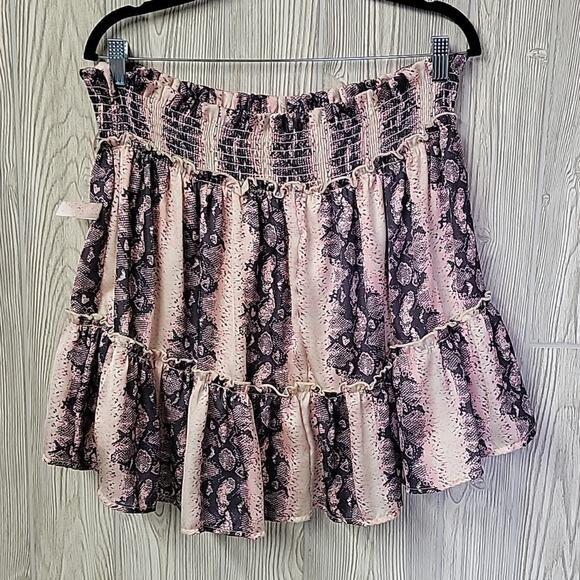 A Beautiful Soul Snake Print Tiered Mini Skirt Womens Size B Plus Size 18-20 NWT - Picture 4 of 9